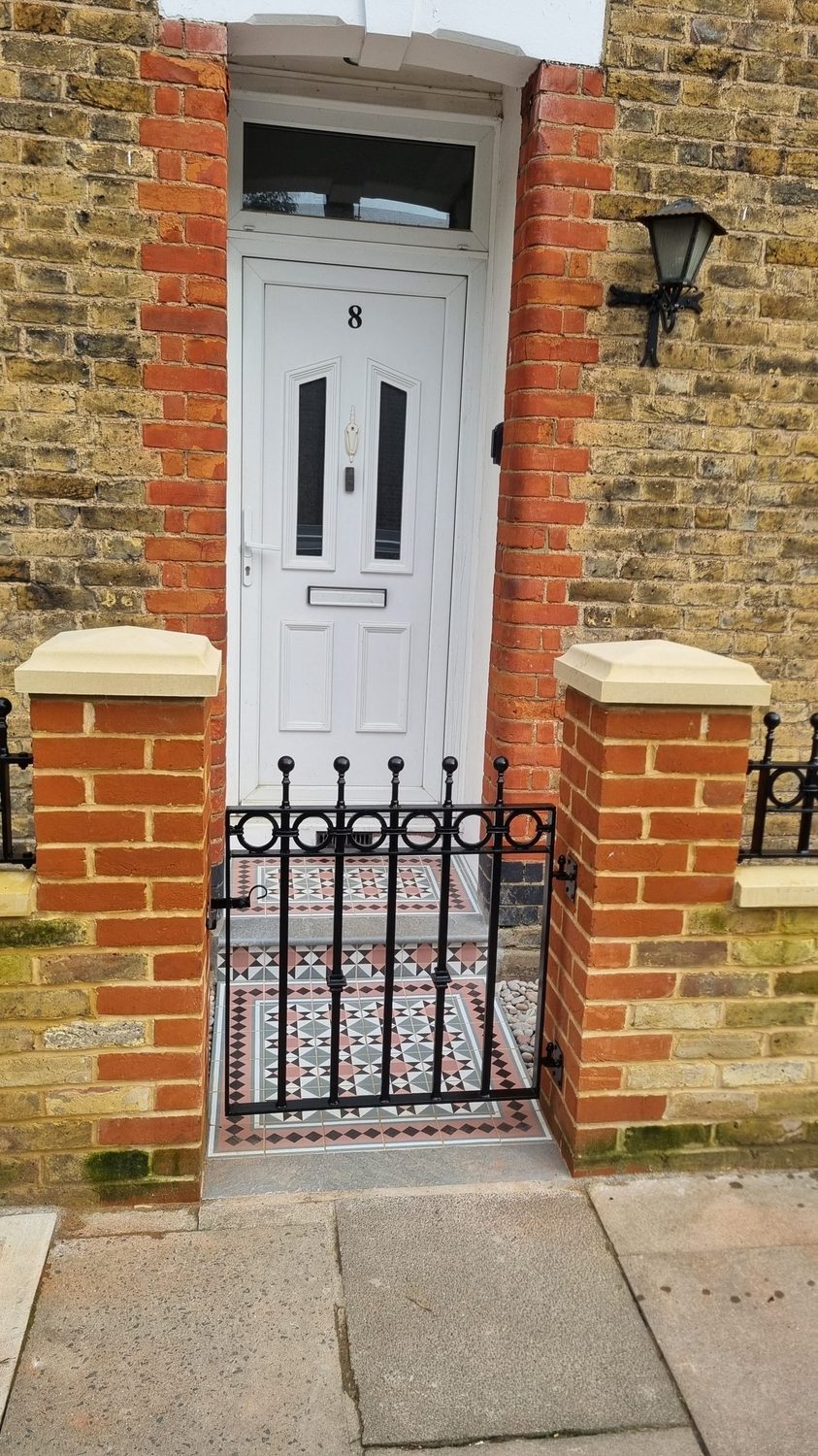 Restored terrace elevation and railings