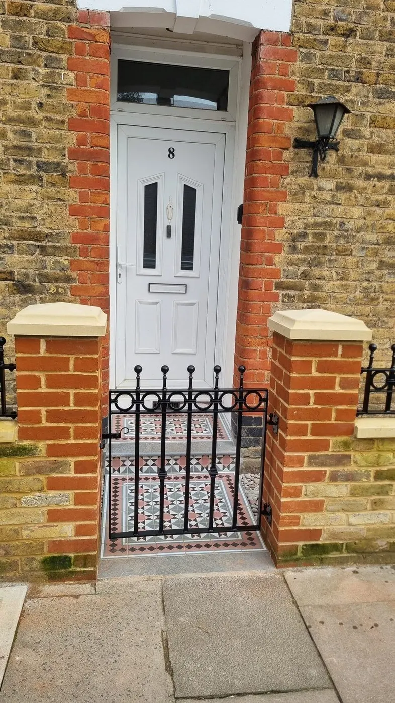 Restored terrace elevation and railings